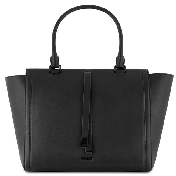 DKNY Tara Leather Tote Bag in Black - Picture 11 of 13